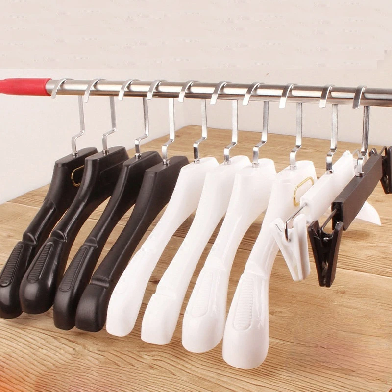 5Pcs-lot-Plastic-Clothes-Hangers-Slip-Proof-Bathroom-Towel-Holder-Adult ...
