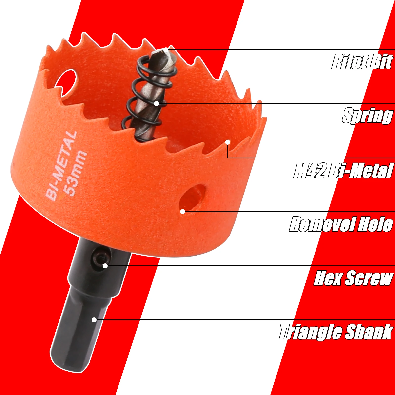 1PC 15-200mm M42 HSS 바이메탈 목재 구멍 톱 비트, 금속 철 알루미늄 스테인레스 목재 커터 도구 용 목재 드릴링 크라운