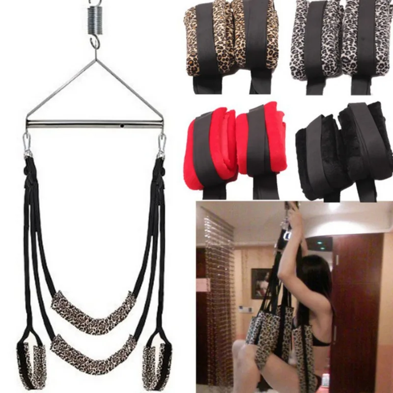 BDSM Sex Swing Ceiling Hanging Love SM Games Sex Toys For Woman Bondage Couples Leopard Accessories Adults Products Equipment