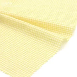 Colorful Christmas Grid Fabric in Cotton for DIY Projects, Baby Clothes, Shirts & Dresses (140x50cm) (Yellow and white)