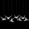 10Pcs Transparent Acrylic Hummingbird Pendant Ornaments Clear Mini Bird Animal Hanging Ornaments for Home Decoration Accessories 1