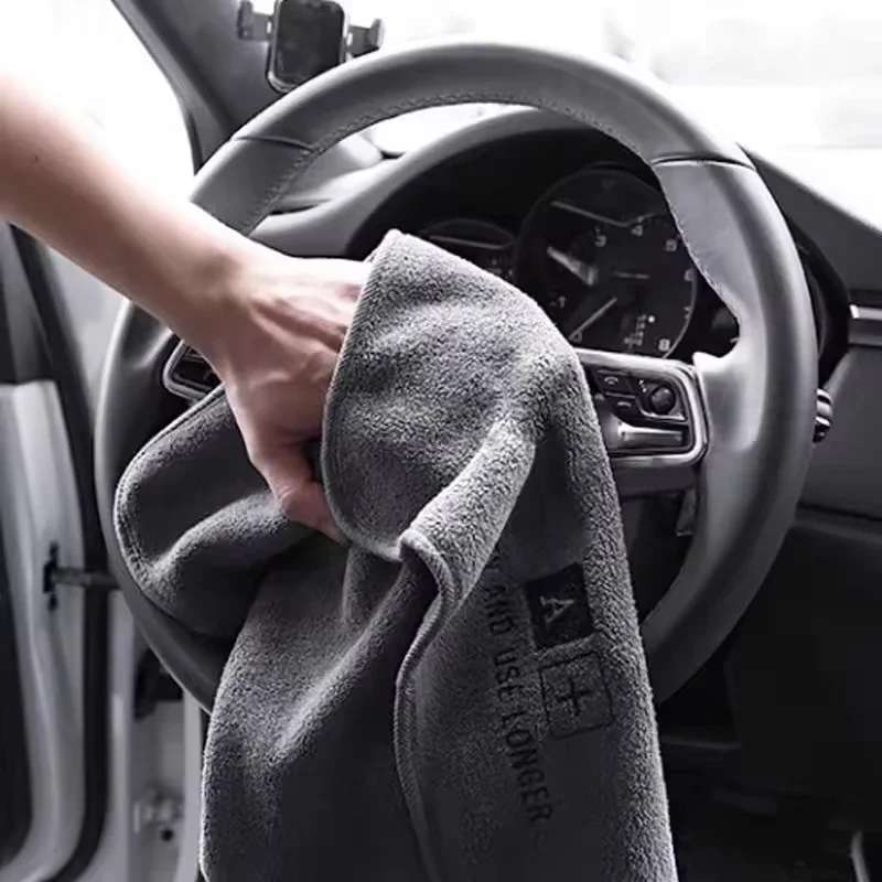 Microfiber Car Washing Towel 6/1PC High-end Auto Cleaning Drying Cloth Hemming Car Care Detailing Cloth Water Absorption Rag
