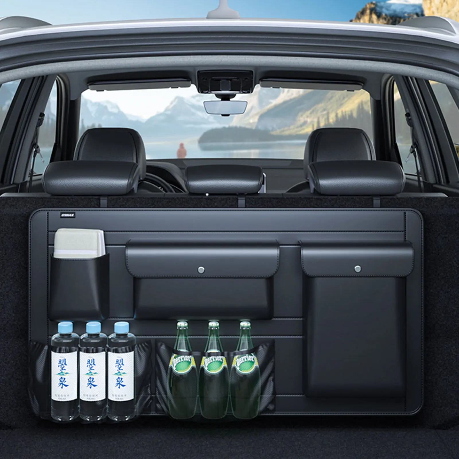 Caja de almacenamiento organizadora de maletero de coche, bolsa de  almacenamiento plegable en el coche, caja de cola multifunción, suministros  para el hogar - AliExpress