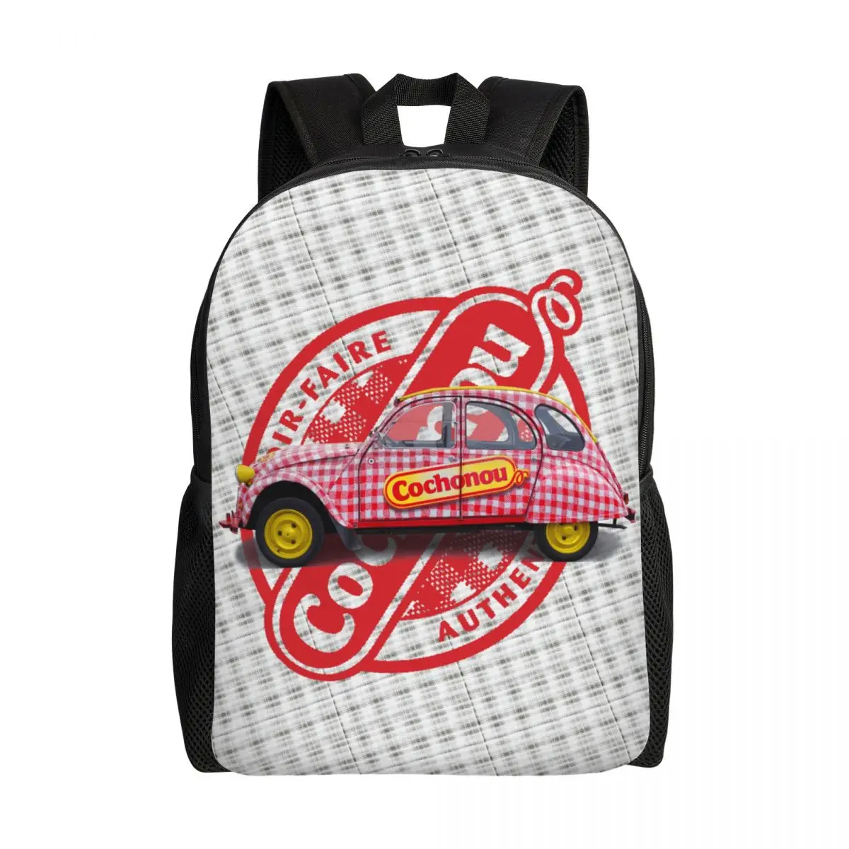 

Рюкзаки Cochonou для мужчин и женщин, обычная сумка для книг для школы и колледжа, с машинками и саше