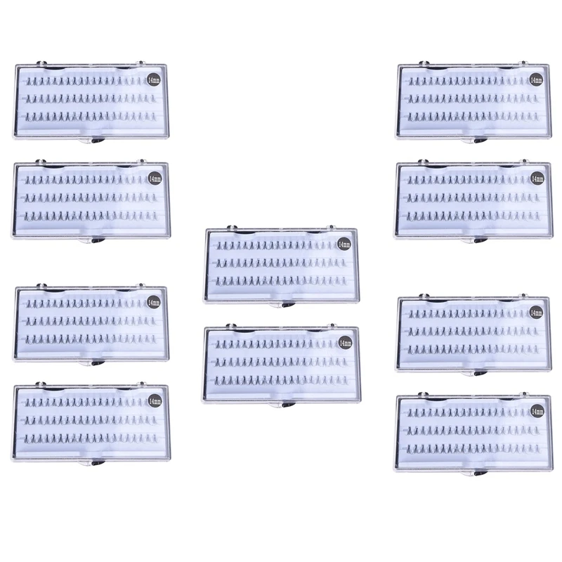 

10 Tray Individual False Eyelash Eye Lash Extension 14Mm