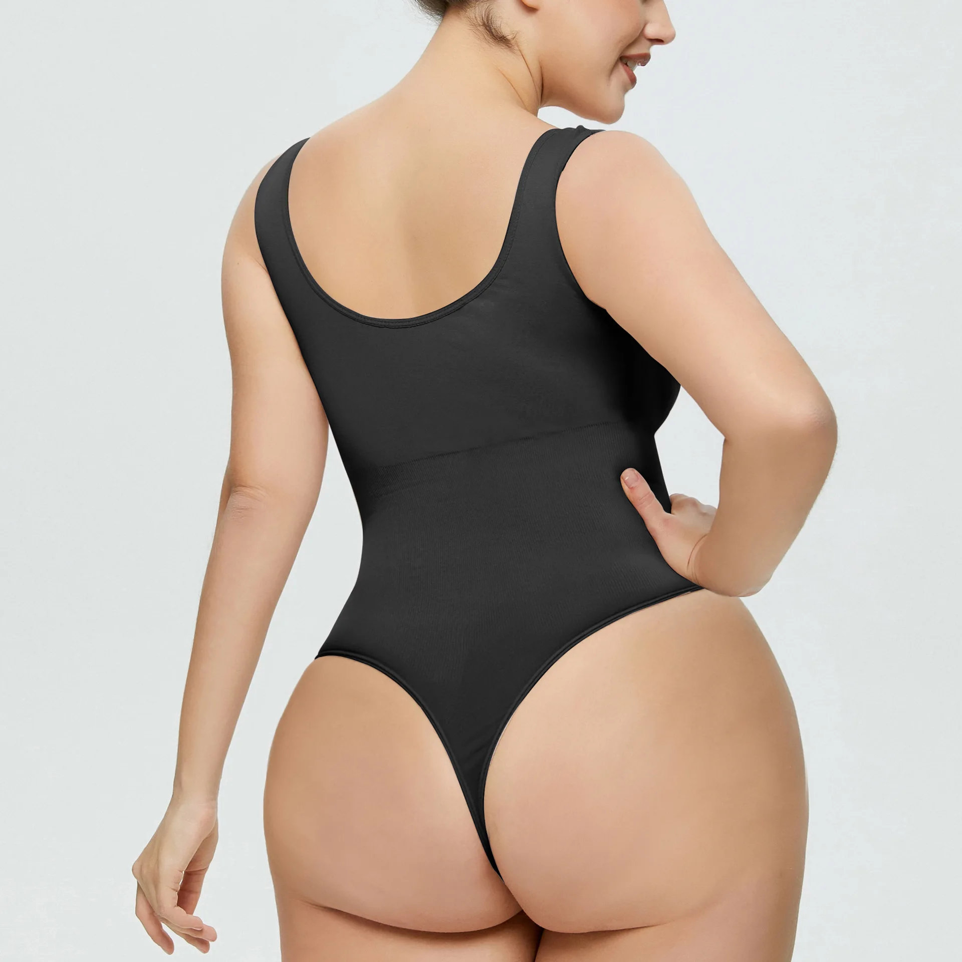 GUUDIA V Neck Spaghetti Strap Bodysuit With Open Crotch And Seamless Body  Shaper Thong Slimming Body Shaping And Compression Shapewear For Smooth Out  Look 230314 From Zhengrui03, $10.3