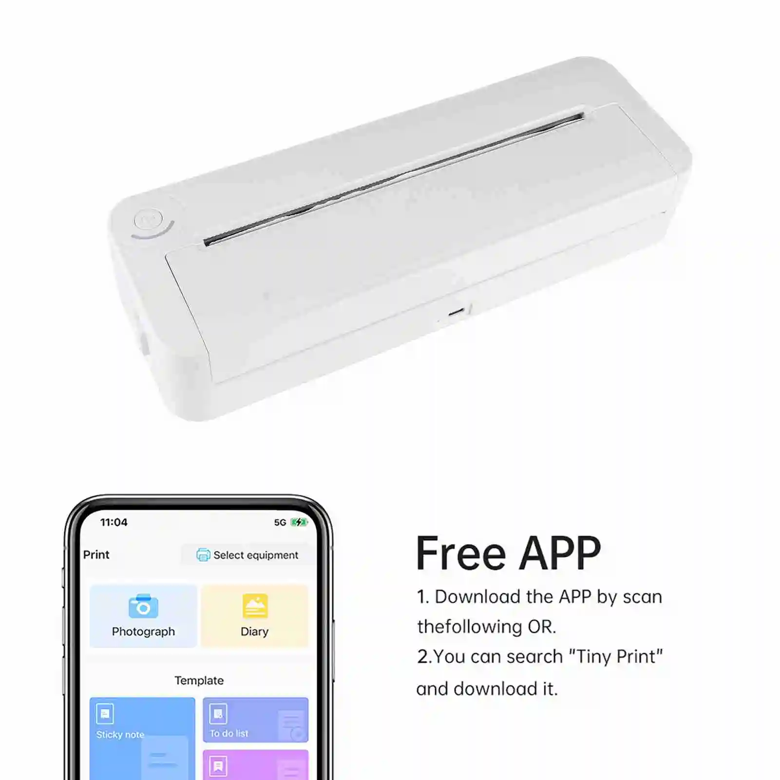 【Sale】A4 Portable Paper Printer X8 Thermal Printing Wireless BT Compatible w/OS and Android Mobile Photo Printer Support 210mm