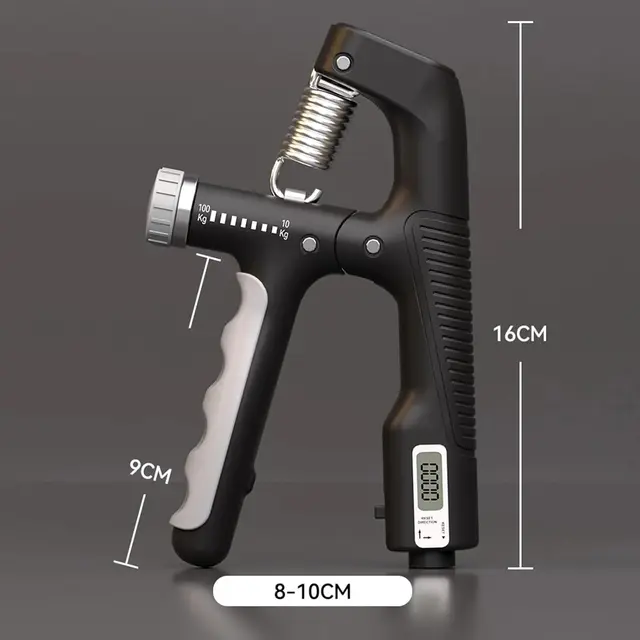 1/2Pcs 10-100KG Adjustment Smart Counting Hand Grip Spring Finger Pinch Wrist Expander Power Strengthening Pliers Fitness Tool 6