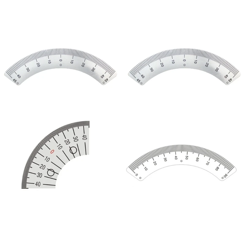 

Industrial Grade 45 Degree ArcShape Gauge 45-0-45 Angles Ruler with Clear Scale Woodworking Tool for Carpenter Durable Dropship