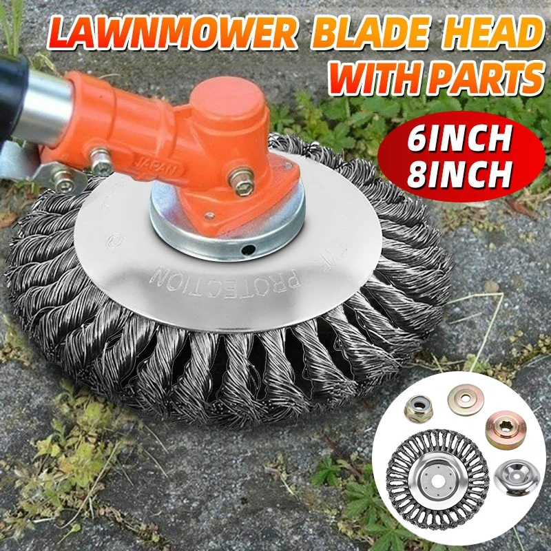 68inchWireBrushTrimmerHeadSteelUniversalGrassTrimmerBlade