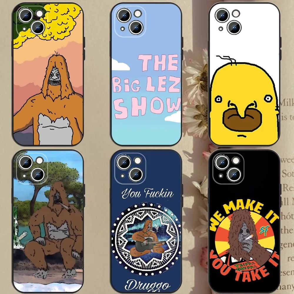 Anime The Big Lez Show Choomah Phone Case For Apple iPhone 15,14,13,12,11,XS,XR,X,8,7,Pro,Max,Plus,mini Silicone Black Cover