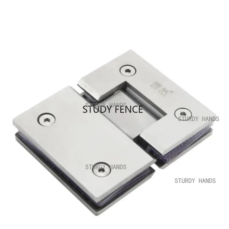 Stainless steel frameless glass nickel brush door hinge stainless steel hinges door hinges 90 degree bathroom clip bathroom folding glass clip