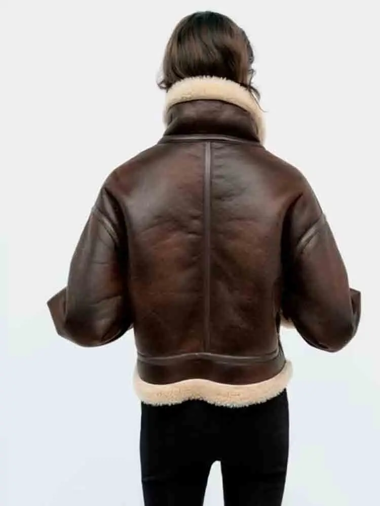 Women 2023 Autumn New Fashion Casual Version Brown Short Warm Jacket Retro Long Sleeve Chic Side Pocket Top Outerwear women