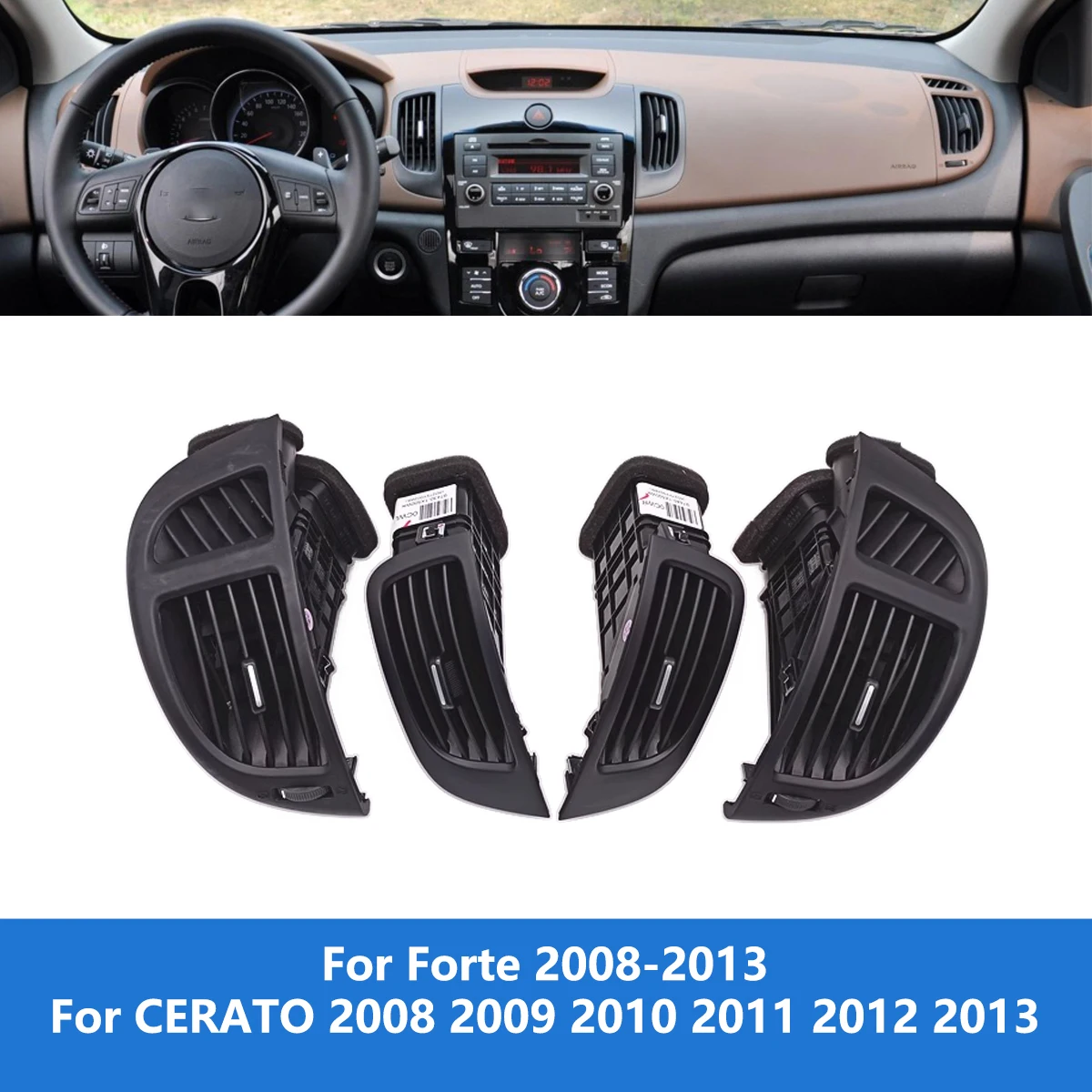 For KIA FORTE CERATO 2008-2015 Air conditioning A/C outlet front air outlet center Vents Plate Panel Car Accessories