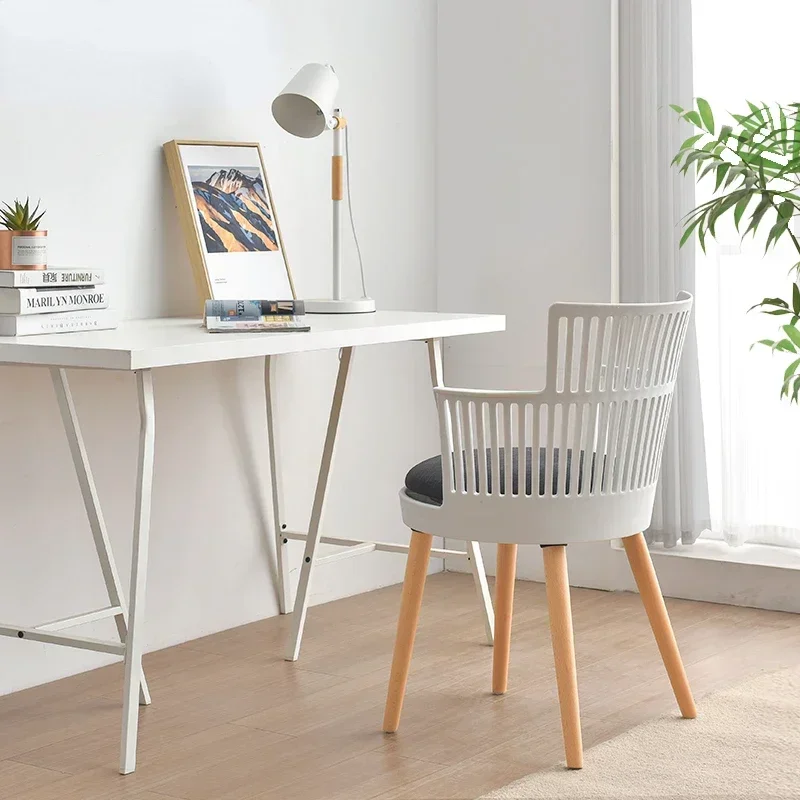 

Floor Ergonomic Dining Chair Indoor Minimalist Kitchen Italian Lounge Chairs Waiting Unique Cadeiras De Jantar Library Furniture