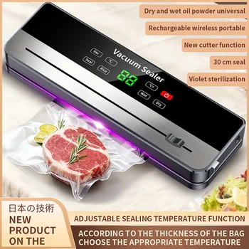 Wireless Portable Vacuum Sealer for Food with Sealing Countdown Display Multi-Pack Touch Waterproof Buttons 825 - Portable Food 1