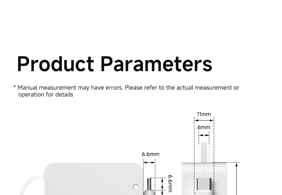Unidirectional Retractable USB C Cable 100W Fast Charging