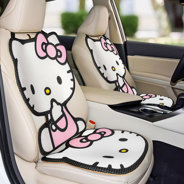 Hello Kitty Car Seat Cars Ornaments Mesh Surface Non-slip Cooling Mat Cute Cartoon Women's Auto Accessories Supplies Hot -