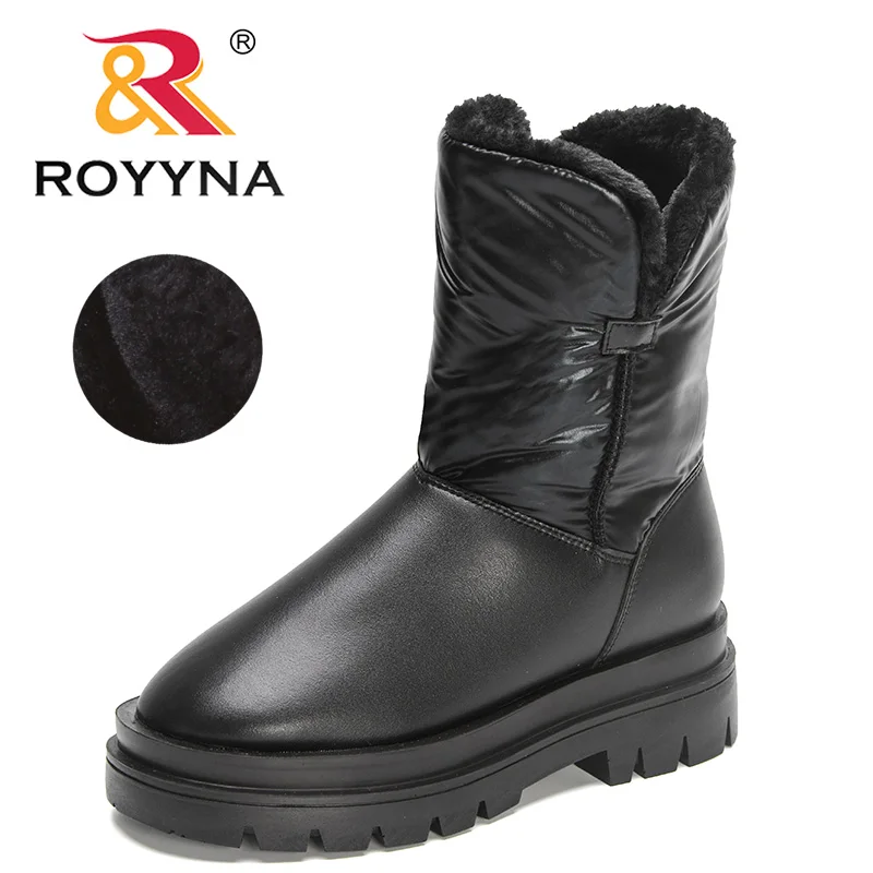 

ROYYNA 2023 New Designers Classic Plush Snow Boots Women Ankle Boots Winter High Top Platform Footwear Ladies Warm Shoe Feminimo