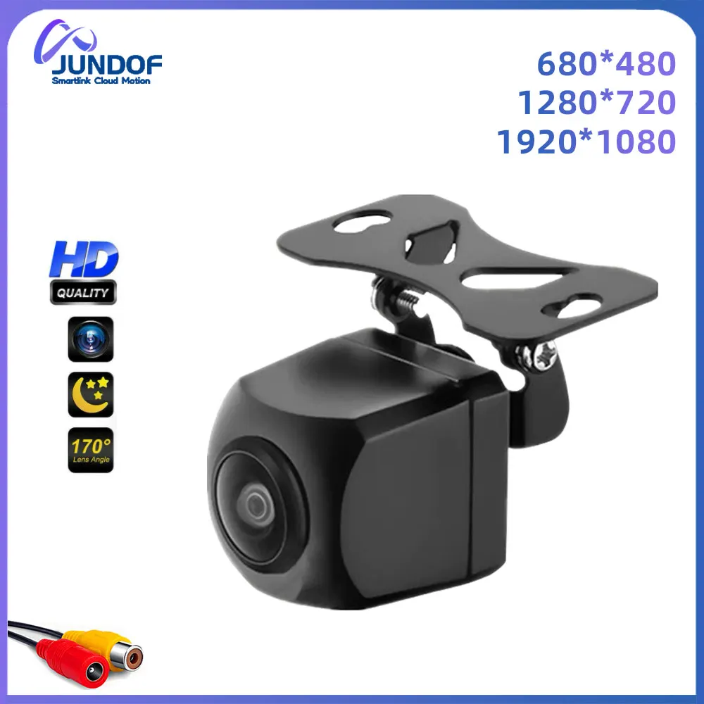 

JUNDOF Car Rear View Camera Universal 12 LED Night Vision Backup Parking Reverse Camera Waterproof 170 Wide Angle HD Color Image