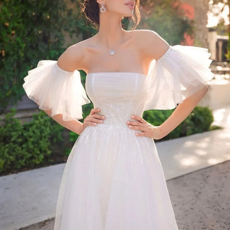 

Detachable Layered Sleeves Bride Wedding Arm Cover Decorate White Ruffle Puff Sleeve for Bridal Photoshoot Decor