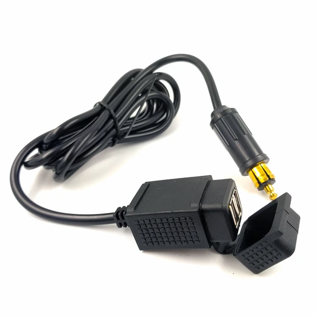 12V 24V 2.4A Dual USB Ladegerät Adapter LED Voltmeter Für BMW Din
