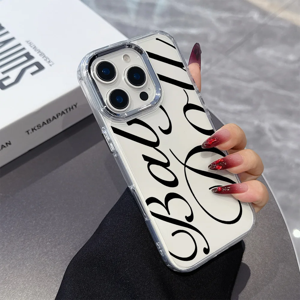 Chic and Playful Baby Doll Transparent Soft Phone Case