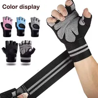 Unisex Half Finger Cycling Gloves Anti-Slip Breathable Gym Exercise Wristband Cycling Accessories for Men And Women 2