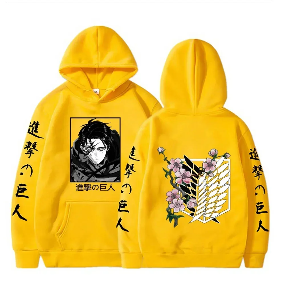 Hot Anime Attack On Titan Plus Size Hoodie Levi Graphic Hooded Men Women Clothes Autumn Warm Sweatshirt Harajuku Streetwear Tops 6