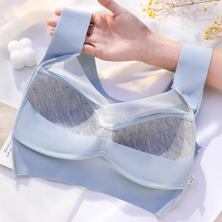 Bras For Women One-Piece Seamless Sexy Underwear Large Size Wireless Bra Gather Adjustable Anti-Sagging Push Up Bralette Vest