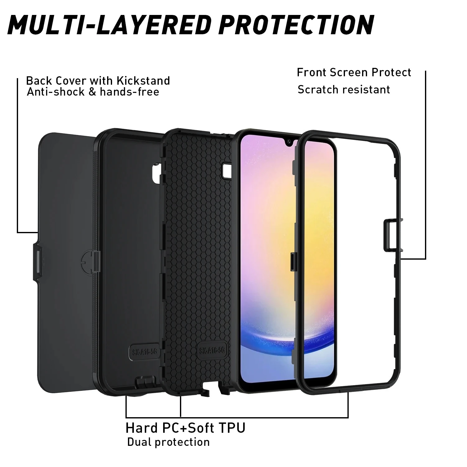 Ultimate Defender Phone Case with Belt Clip - Rugged Protection in Ott-Box Style