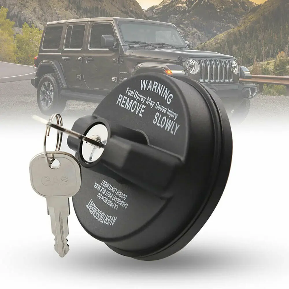 5278655AA Thread Locking Gas Fuel Cap with 2 keys for Chrysler 200 300 Jeep Cherokee Dodge Journey Avenger Ram 2002-