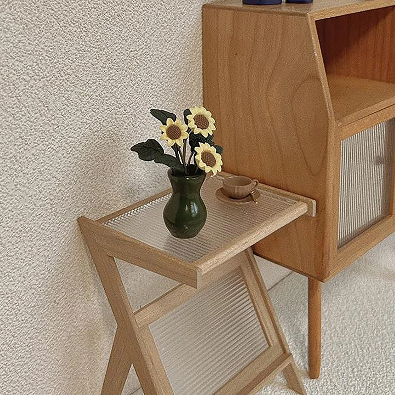 

1Pc Dollhouse Miniature Sunflower Vase Model Mini Potted Plant Ornament Dollhouse Home Decoration Accessories