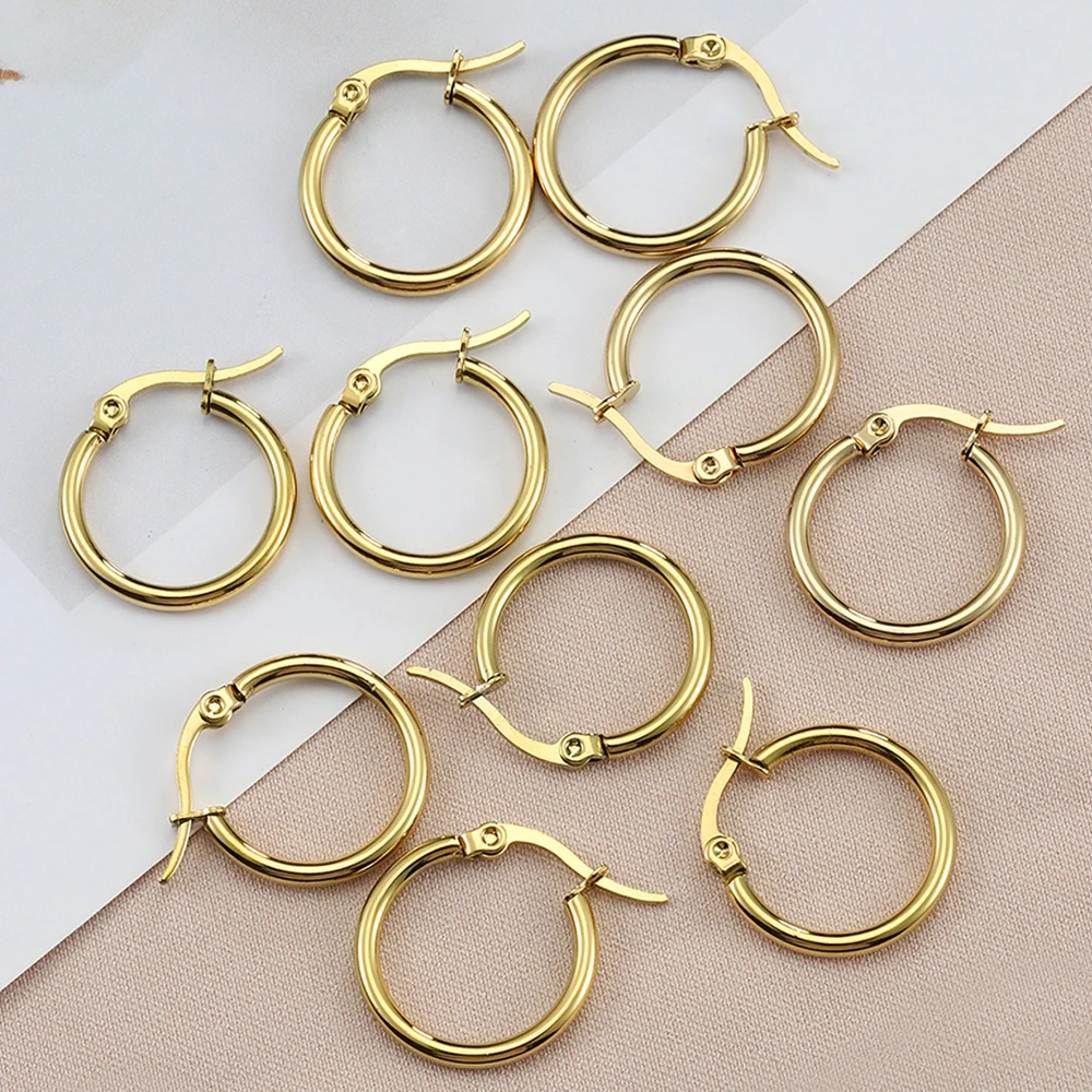 10 Stück offene Ohrringe aus Edelstahl für die Schmuckherstellung, Ohrringe, DIY