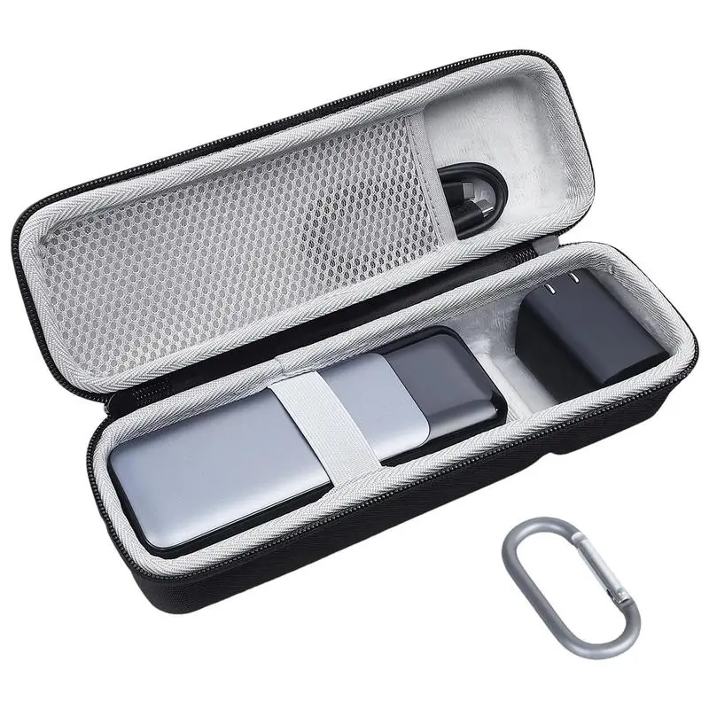 

Portable Electronic Accessories Travel Case Charger Carrying Case EVA Dustproof Travel Bag With Wrist Strap For Parties Camping