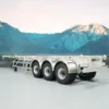 1/14 RC 3-axle Trailers Metal Frame Trailer for Remote Control Tractor Truck Dumper Tipper Car DIY Mode 40 Feet Container Toys 3