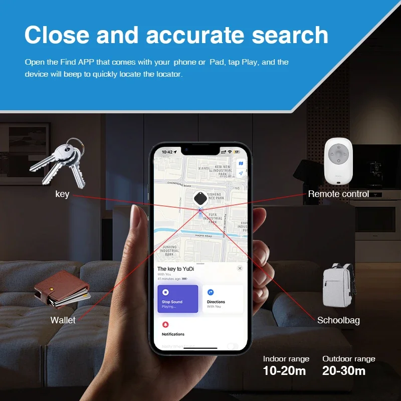 Smart Wireless Global Tracker Reminder Anti-loss Device Key Bag Pet Elderly Compact Lightweight Global Positioning New