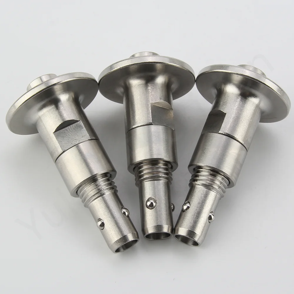 YK126 M8/M12 Screw Pin SUS304 Stainless Steel Button Quick Release 3 Balls Lock Pins Mushroom Handle Locating Pins Dia 6/10mm