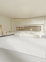 Beige Cream Style Living Room Carpet Large Size Striped Decorative Carpets Machine Washable Rug Soft Comfortable Bedroom Rugs 1