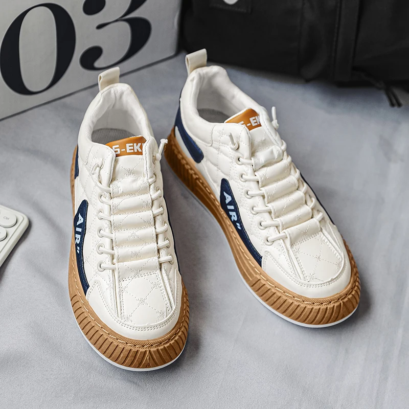 Men Shoes Sneakers Trend Casual Italian Breathable Leisure Male Sneakers Non-slip Footwear Men Vulcanized Flats Slip-on Shoes