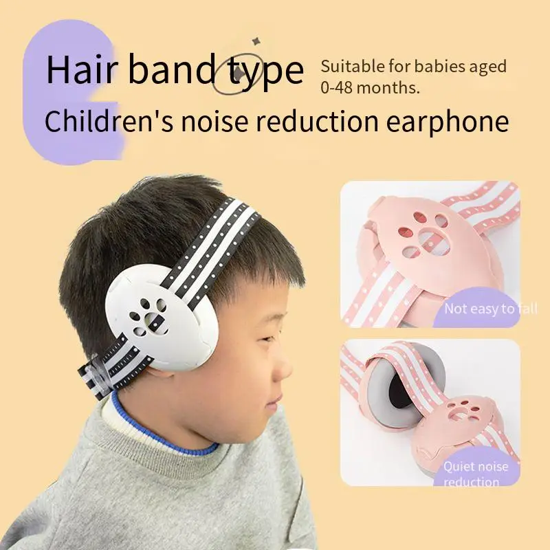 Baby Earmuff Mini-headset Adjustable Noise-proof Ear Protection Kids' Outdoor Sleep and Airplane Anti-noise Earmuffs 5