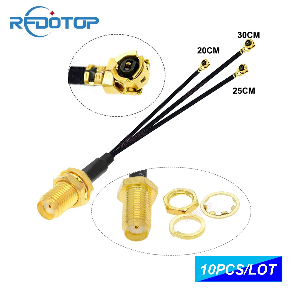10 개/몫 1 SMA 3 IPX 분배기 케이블 SMA / RP SMA 암 3 x u.FL IPEX1 암 잭 3 방향 안테나 ...