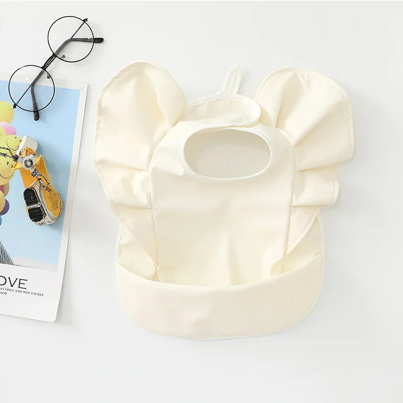 Cute Baby Bib Pu Waterproof Feeding Breast Pad Snack Meal Apron An-dressing Boys Girls Eatting Tableware Accessories Bibs