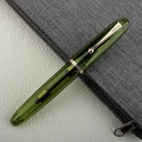 Jinhao 9019 Transparent Color Resin Heartbeat Fountain Pen 0.5mm Ink Student School Stationery Business Office Supplies Gift 2