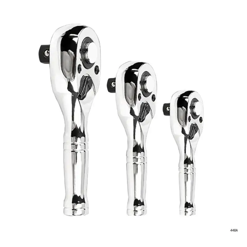 

3Pcs/set Ratchet Handle 1/4" 3/8" Ratchet Wrenches Socket Wrenches 72 Tooth