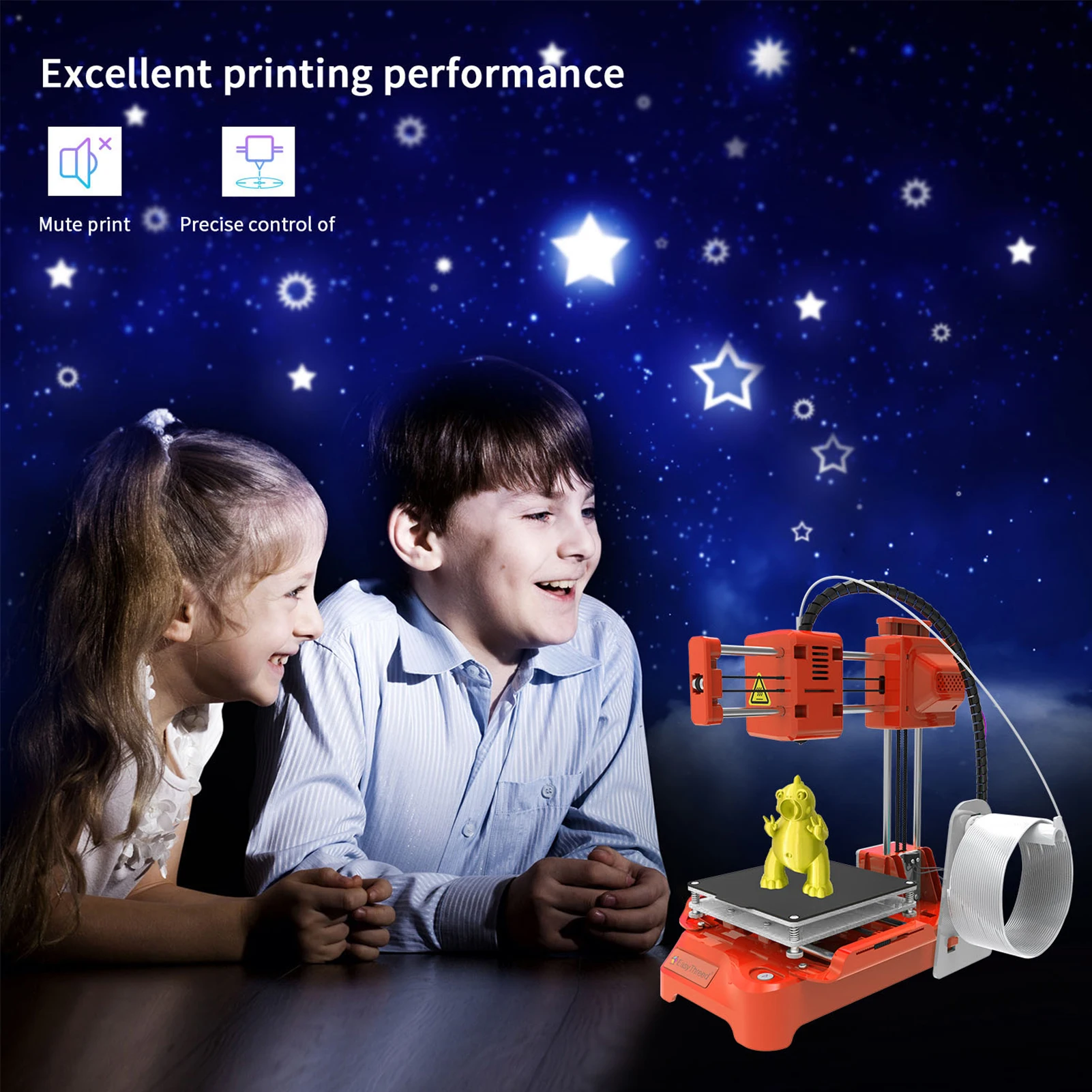 Mini Imprimante 3D 100*100*100mm Taille D'impression avec TF Carte PLA  Échantillon Filament Créativité Éducation Cadeau pour Enfants - Cdiscount  Informatique