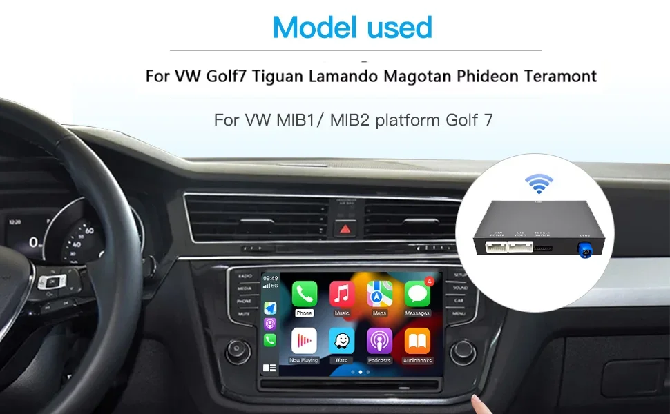 Drahtloses Carplay Android AUTO für Volkswagen Golf7 Tiguan Lamando Magotan Phideon Teramont mit MIB1/MIB2 System-Unterstützungskamera – Detail 1