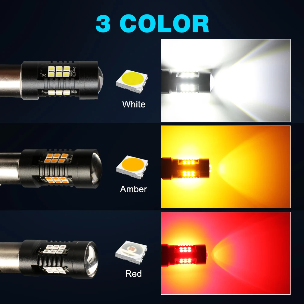 Enhanced Product Title: High-Performance LED Auto Lamp Bulbs - Set of 2, 12V-24V