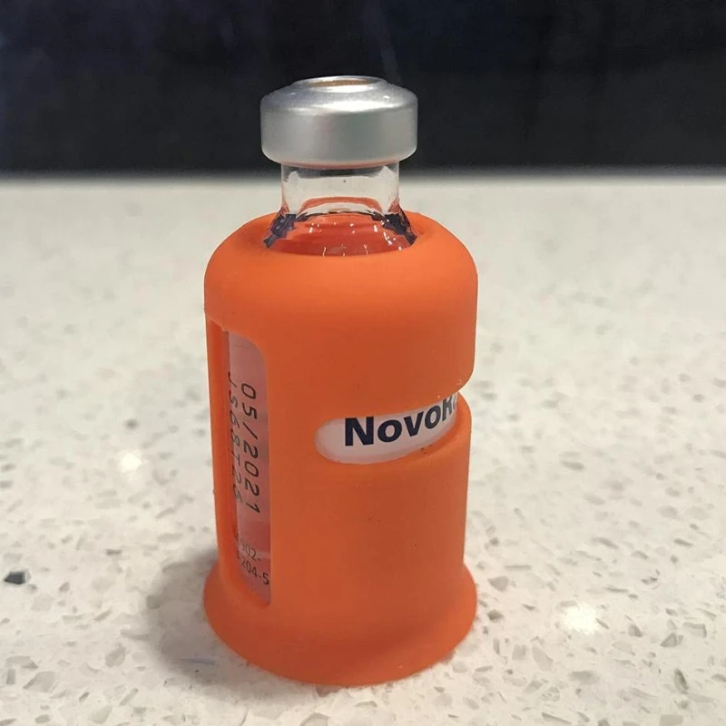 Flexible Silicone Insulin Bottle Protector Case/Sleeve For Diabetes Reusable For 10ml vials Tie Dye Colors 2pcs insulin bottle protector