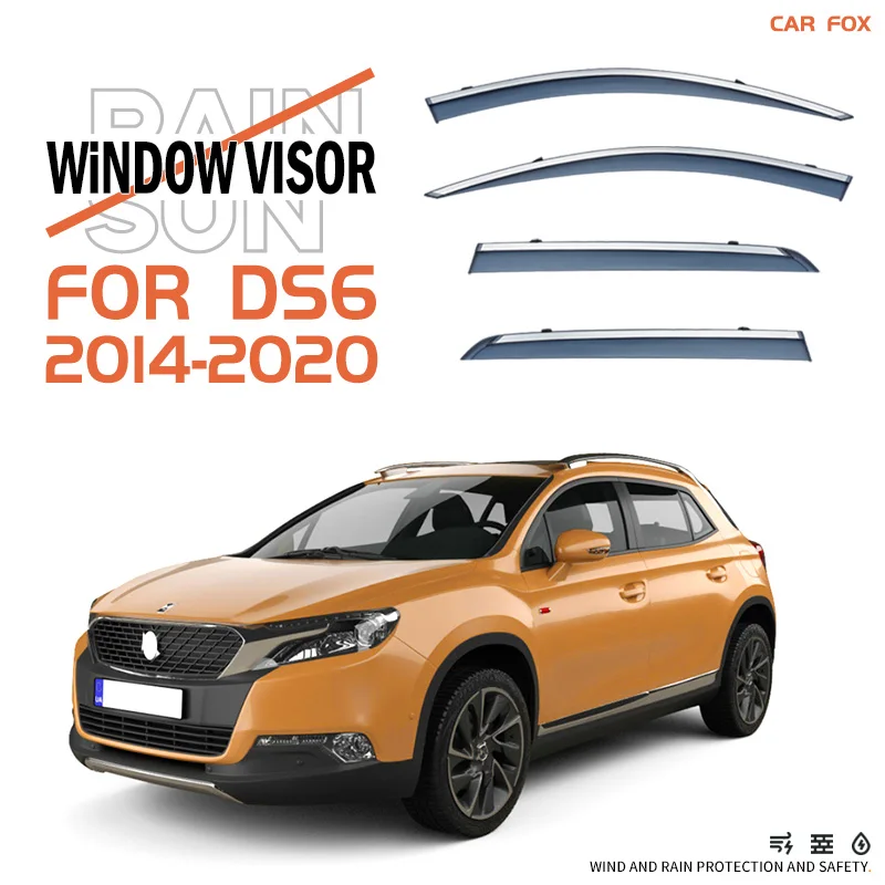 

For CITROEN DS 6 DS6 2014-2020 Window Visor Vent Shades Sun Rain Deflector Guard 4PCS/SE For CITROEN DS6 2014-2020